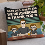 Dear Dad, Great Job - Family Personalized Custom Pillow - Gift For Dad - 图片 3
