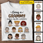 Being A Grammy Makes My Life Complete - Personalized Unisex T-Shirt - 图片 2