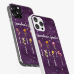 Her Garden Grows With Love - Family Personalized Custom Clear Phone Case - Mother's Day, Gift For Mom, Grandma