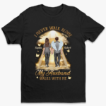 Custom Unisex T-shirt, Premium T-shirt, Hoodie - Personalized Memorial Sympathy Gifts For Loss Of Husband, Wife - His Wings Guide My Steps - 图片 5