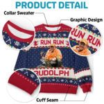 Custom Photo Unisex Ugly Sweatshirt - Personalized Christmas Birthday Gifts For Mom, Dad, Brother, Sister, Kids - All Wrapped Up In Love - 图片 2