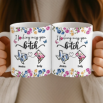 Custom Long Distance Mug - Personalized Best Friend Birthday Gifts For Women, Besties, Sisters, BFF - Distance Means Nothing Between Friends