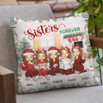 We're Sisters Forever - Bestie Personalized Custom Pillow (Insert Included) - Christmas Gift For Best Friends, BFF, Sisters - 图片 2
