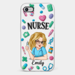 Nurse Personalized Custom 3D Inflated Effect Printed Clear Phone Case - Appreciation, Thank You Gift, Nurse Life, Doctor Life - 图片 2