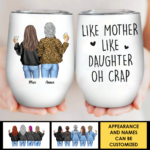 Behind Every Granddaughter Is A Grandma Who Believed In Her First - Gift For Grandma, Personalized Wine Tumbler - 图片 4