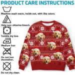 Custom Photo May Your Christmas Be Furry And Bright - Dog & Cat Personalized Custom Ugly Sweatshirt - Unisex Wool Jumper - Christmas Gift For Pet Owners, Pet Lovers - 图片 2