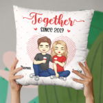 Falling In Love All Over Again - Couple Personalized Custom Pillow - Gift For Husband Wife, Anniversary - 图片 2