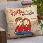 We're Together Since - Couple Personalized Custom Pillow - Gift For Husband Wife, Anniversary - 图片 4