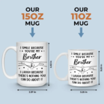 Custom Mug - Personalized Birthday Gifts For Brother, Sister, Family - My Brother, My Hero, My Forever Support - 图片 3