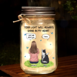 Memorial Personalized Custom Mason Jar Light - Sympathy Gift For Pet Owners, Pet Lovers