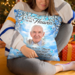 Custom Photo A Hug From Heaven - Memorial Personalized Custom Pillow - Sympathy Gift For Family Members - 图片 5