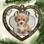 Personalized Custom Heart Shaped Wood Christmas Ornament - Upload Image, Memorial Gift, Sympathy Gift, Gift For Pet Lovers, Christmas Gift - 图片 2