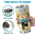 Custom Tumbler - Personalized Anniversary Wedding Gifts For Husband And Wife, Him And Her - First Kiss, Endless Love Journey - 图片 4