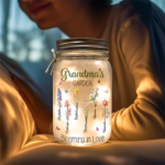 Grandma's Garden Is Grown With Seeds Of Love - Family Personalized Custom Mason Jar Light - Gift For Grandma - 图片 3