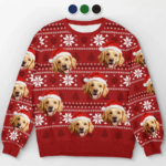 Custom Photo May Your Christmas Be Furry And Bright - Dog & Cat Personalized Custom Ugly Sweatshirt - Unisex Wool Jumper - Christmas Gift For Pet Owners, Pet Lovers - 图片 6
