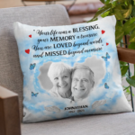 Custom Photo When You Miss Me Hug This Pillow - Memorial Personalized Custom Pillow - Sympathy Gift For Family Members - 图片 2