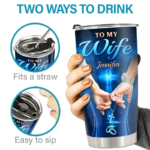 Custom Tumbler - Personalized Anniversary Wedding Gifts For Husband And Wife, Him And Her - Infinite Love, Infinite Us - 图片 2