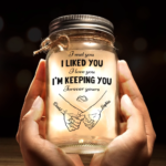 Custom Mason Jar Light - Personalized Anniversary Wedding Gifts For Husband And Wife, Him And Her - Love, Bottled And Glowing - 图片 2