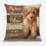 Custom Photo Hug This Pillow And Feel Me Here - Memorial Personalized Custom Pillow - Sympathy Gift, Gift For Pet Owners, Pet Lovers