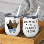 Behind Every Granddaughter Is A Grandma Who Believed In Her First - Gift For Grandma, Personalized Wine Tumbler - 图片 3
