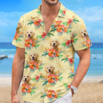 Dog & Cat Personalized Custom Unisex Tropical Hawaiian Aloha Shirt - Summer Vacation Gift, Gift For Pet Owners, Pet Lovers - 图片 2