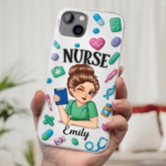 Nurse Personalized Custom 3D Inflated Effect Printed Clear Phone Case - Appreciation, Thank You Gift, Nurse Life, Doctor Life - 图片 6