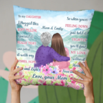 My Sweet Daughter - Family Personalized Custom Pillow - Birthday Gift From Mom - 图片 3