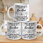 Custom Mug - Personalized Birthday Gifts For Brother, Sister, Family - My Brother, My Hero, My Forever Support - 图片 4