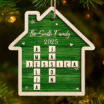 Personalized Christmas Birthday Gifts For Mom, Dad, Brother, Sister, Kids - Our Home, One Letter At A Time - 图片 2