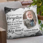 Custom Photo Hug This And Know I'm Here - Memorial Personalized Custom Pillow - Sympathy Gift For Family Members - 图片 3