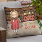 It Was Me Just A Girl Who Loves Book - Personalized Custom Pillow - Christmas Gift For Book Lovers - 图片 4