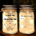 Custom Mason Jar Light - Personalized Anniversary Wedding Gifts For Husband And Wife, Him And Her - Love, Bottled And Glowing - 图片 5