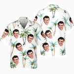 Couple Personalized Face Custom Unisex Tropical Hawaiian Aloha Shirt - Summer Vacation Gift, Gift For Husband Wife - 图片 3
