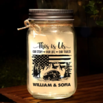 Camping Is Where The Adventure Begins - Camping Personalized Custom Mason Jar Light - Gift For Couple, Husband Wife, Camping Lovers - 图片 5