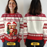 Custom Photo Unisex Ugly Sweatshirt - Personalized Christmas Birthday Gifts For Mom, Dad, Brother, Sister, Kids - All Wrapped Up In Love - 图片 4