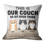This Is Our Couch Go Sit Over There - Funny Personalized Cat Pillow (Insert Included) - 图片 3