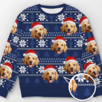 Custom Photo May Your Christmas Be Furry And Bright - Dog & Cat Personalized Custom Ugly Sweatshirt - Unisex Wool Jumper - Christmas Gift For Pet Owners, Pet Lovers - 图片 5