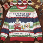 We Need A Beer And Our Cats - Dog & Cat Personalized Custom Ugly Sweatshirt - Unisex Wool Jumper - Christmas Gift For Husband Wife, Pet Owners, Pet Lovers