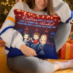 Besties We’re Like A Really Small Gang - Bestie Personalized Custom Pillow (Insert Included) - Christmas Gift For Best Friends, BFF, Sisters - 图片 3