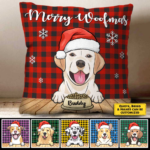 Meowy Catmas - Merry Woofmas - Personalized Pillow - 图片 2