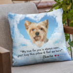 Custom Photo I'm In Heaven But My Heart's Always Here With You - Memorial Personalized Custom Pillow - Sympathy Gift, Gift For Pet Owners, Pet Lovers - 图片 4