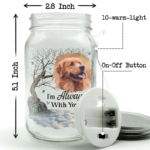 Custom Photo I Am Always With You - Memorial Personalized Custom Mason Jar Light - Sympathy Gift For Pet Owners, Pet Lovers - 图片 4