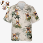 Custom Photo Dog Vibes And Beach Tides - Dog & Cat Personalized Custom Unisex Tropical Hawaiian Aloha Shirt - Summer Vacation Gift, Gift For Pet Owners, Pet Lovers - 图片 2