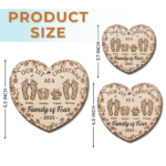 Custom Wood Ornament - Personalized Christmas Birthday Gifts For Mom, Dad, Kids - Home Is Together - 图片 4