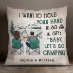 I Wanna Hold Your Hand At 80 And Go Camping - Gift For Camping Couples, Personalized Pillow (Insert Included) - 图片 4