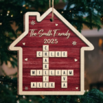 Personalized Christmas Birthday Gifts For Mom, Dad, Brother, Sister, Kids - Our Home, One Letter At A Time - 图片 3