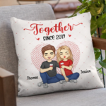 Falling In Love All Over Again - Couple Personalized Custom Pillow - Gift For Husband Wife, Anniversary - 图片 3