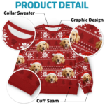 Custom Photo May Your Christmas Be Furry And Bright - Dog & Cat Personalized Custom Ugly Sweatshirt - Unisex Wool Jumper - Christmas Gift For Pet Owners, Pet Lovers - 图片 4