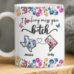 Custom Long Distance Mug - Personalized Best Friend Birthday Gifts For Women, Besties, Sisters, BFF - Distance Means Nothing Between Friends - 图片 4