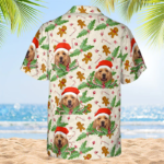 Candy Cane & Gingerbread Pattern - Dog & Cat Personalized Custom Unisex Hawaiian Shirt - Upload Image, Dog Face, Cat Face - Summer Vacation Gift, Gift For Pet Owners, Pet Lovers - 图片 2